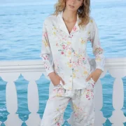 Ensemble Pyjama Chemise avec Manche