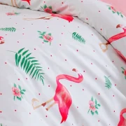 Parure de Lit simple Polycoton FLAMINGO