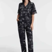 Ensemble pyjama, demi-manche , col V