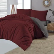 Parure de Lit Double Polycoton DOUCEUR D’AZUR   Housse – Drap – 4 Taies d’oreiller