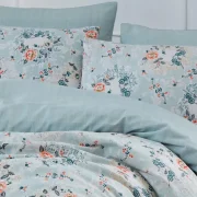 Parure de Lit Double Polycoton ECLAT   Housse – Drap – 4 Taies d’oreiller