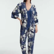 Ensemble pyjama 3 piéces avec dessins, col en V